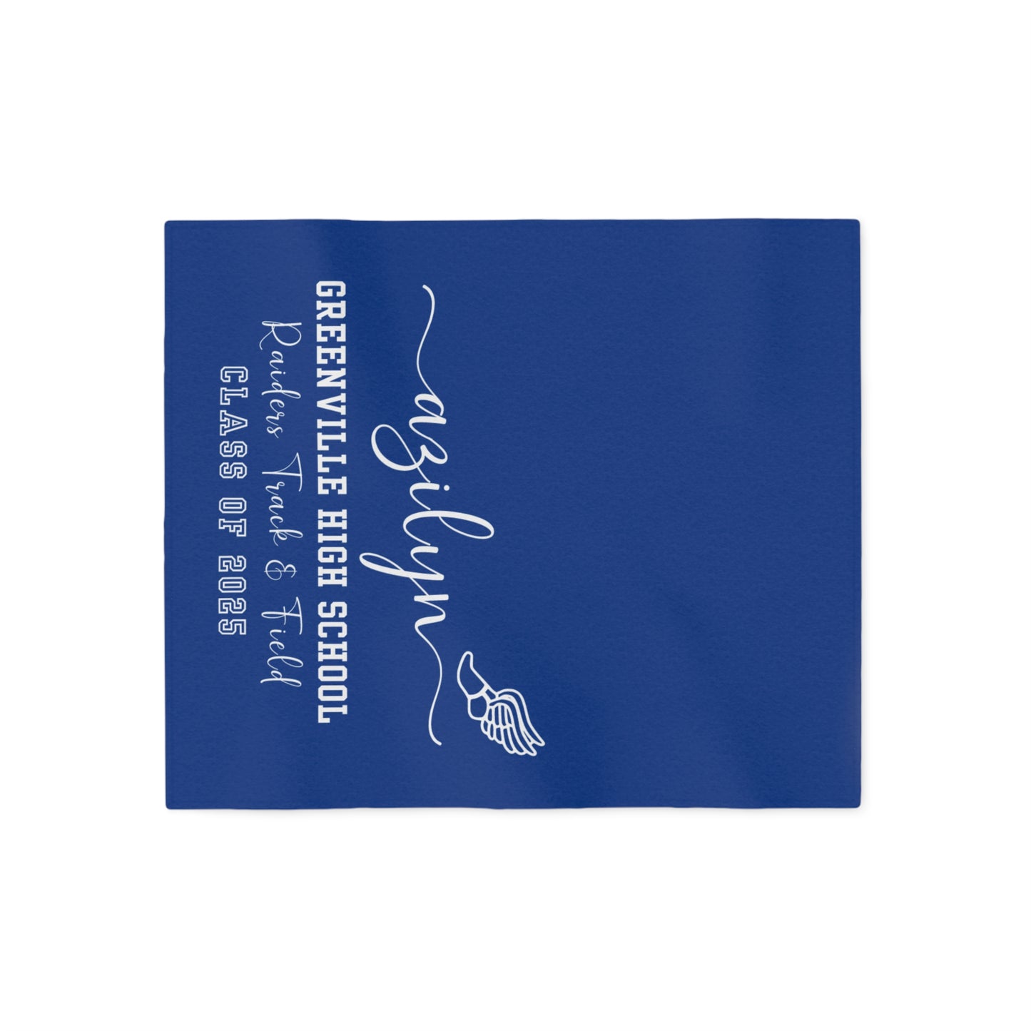 Custom Track & Field Blanket, Personalized Track Senior Gift or Graduation Gift for Track and Field Athlete