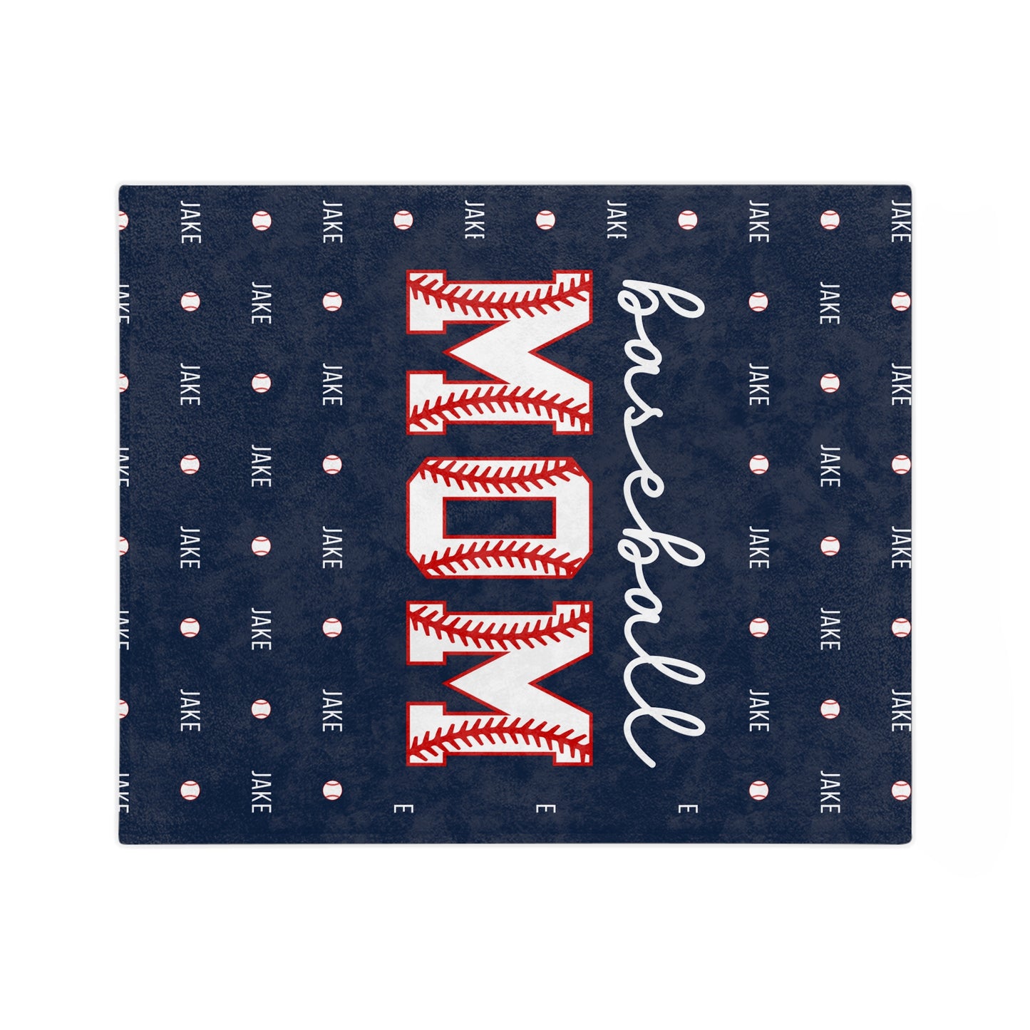 Custom Baseball Mom Blanket for Baseball Game Day