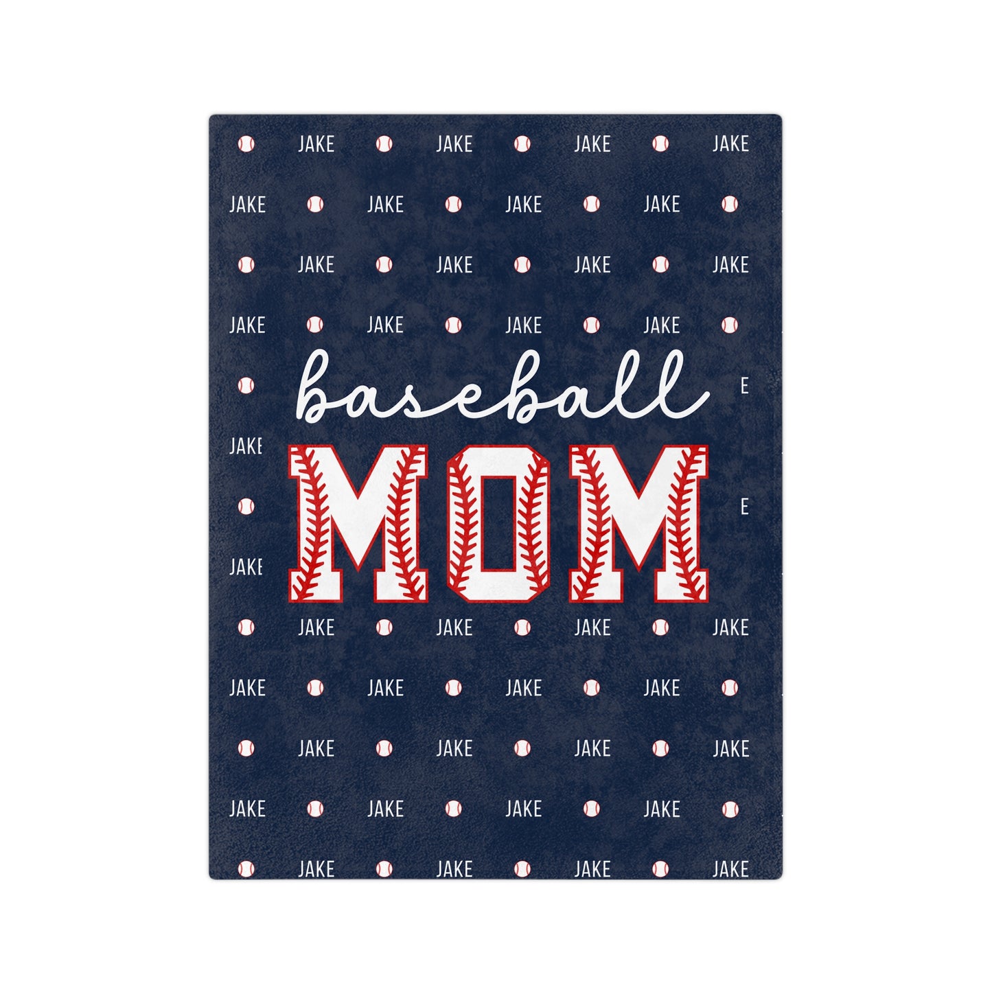 Custom Baseball Mom Blanket for Baseball Game Day