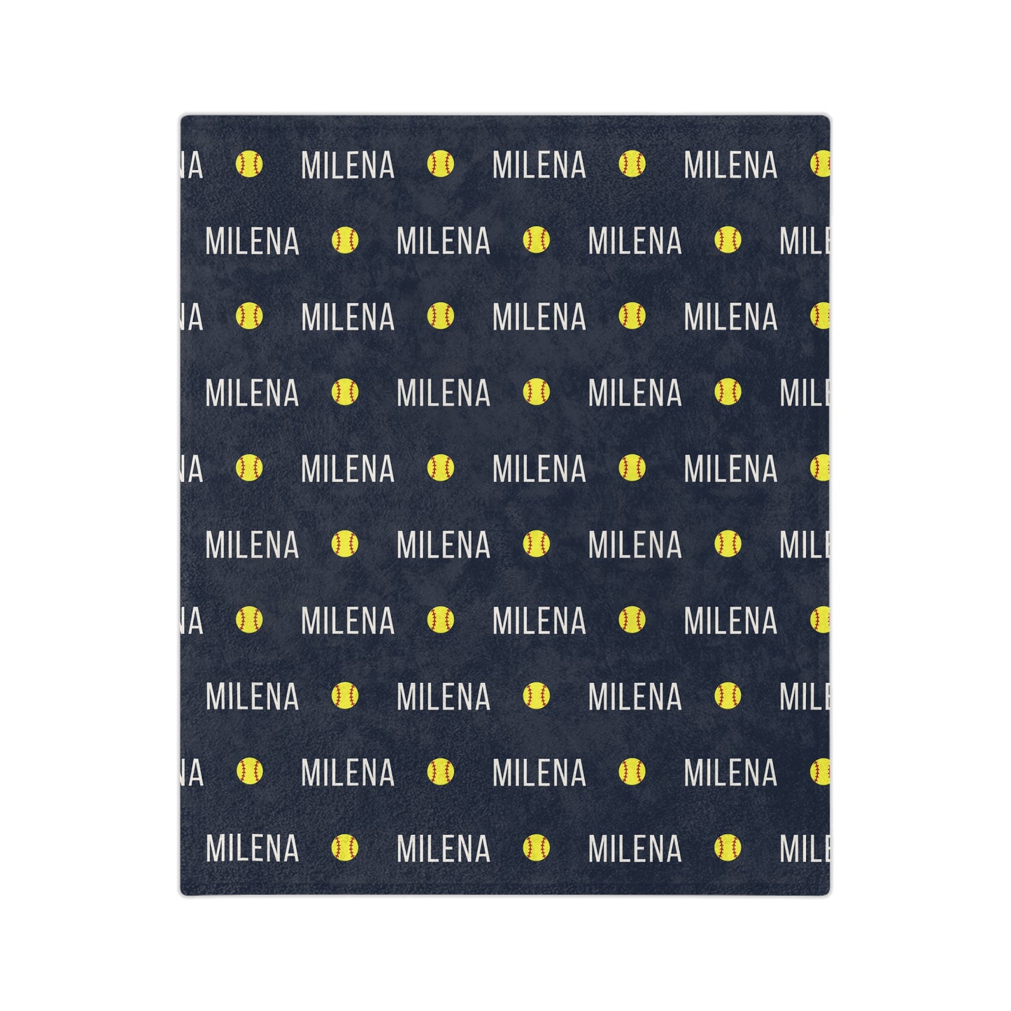 Custom Softball Blanket with Softball Player Name Unique Softball Gift