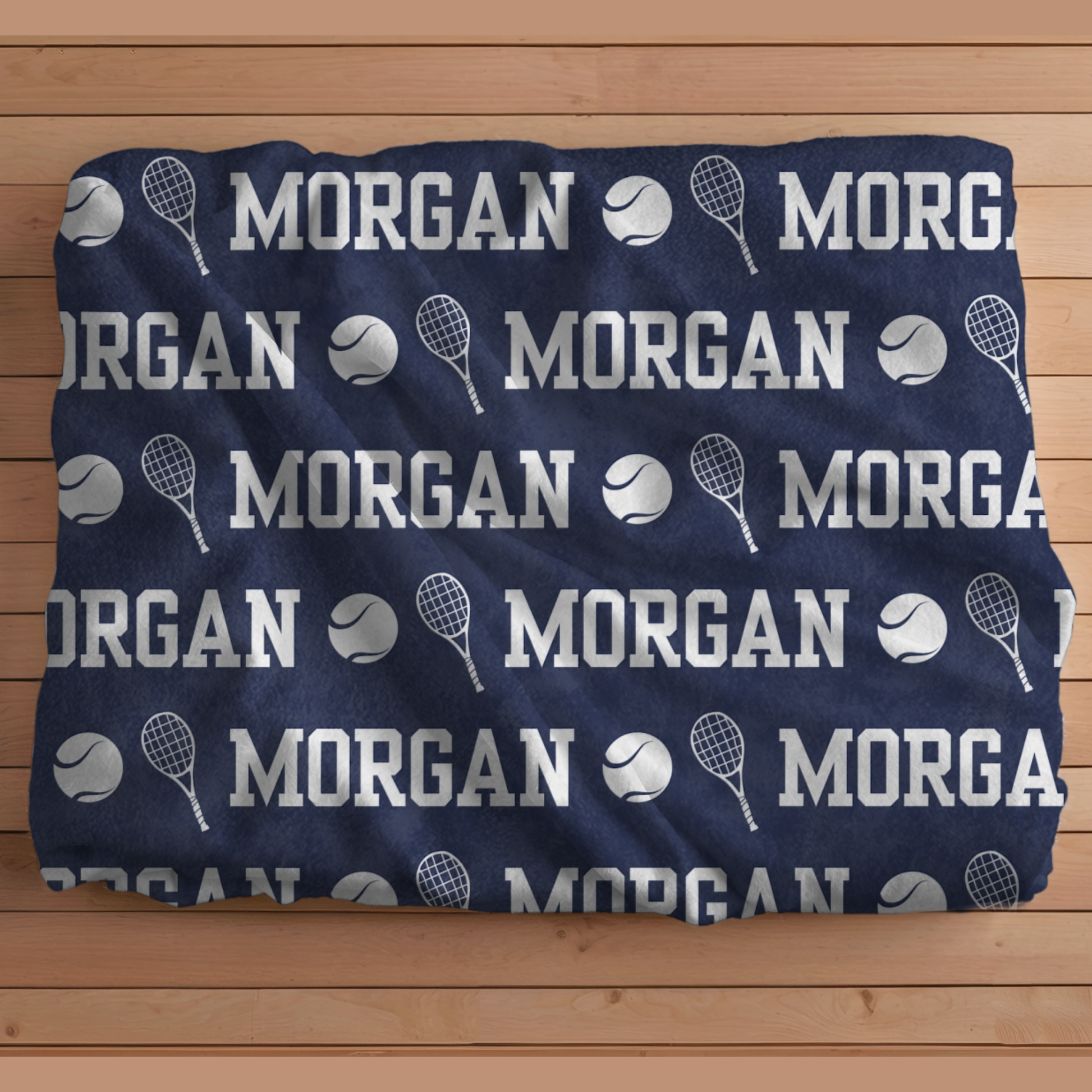 Custom Tennis Gift Personalized Blanket with Custom Name Tennis Racket Personalized Gift for Tennis Player Tennis Blanket
