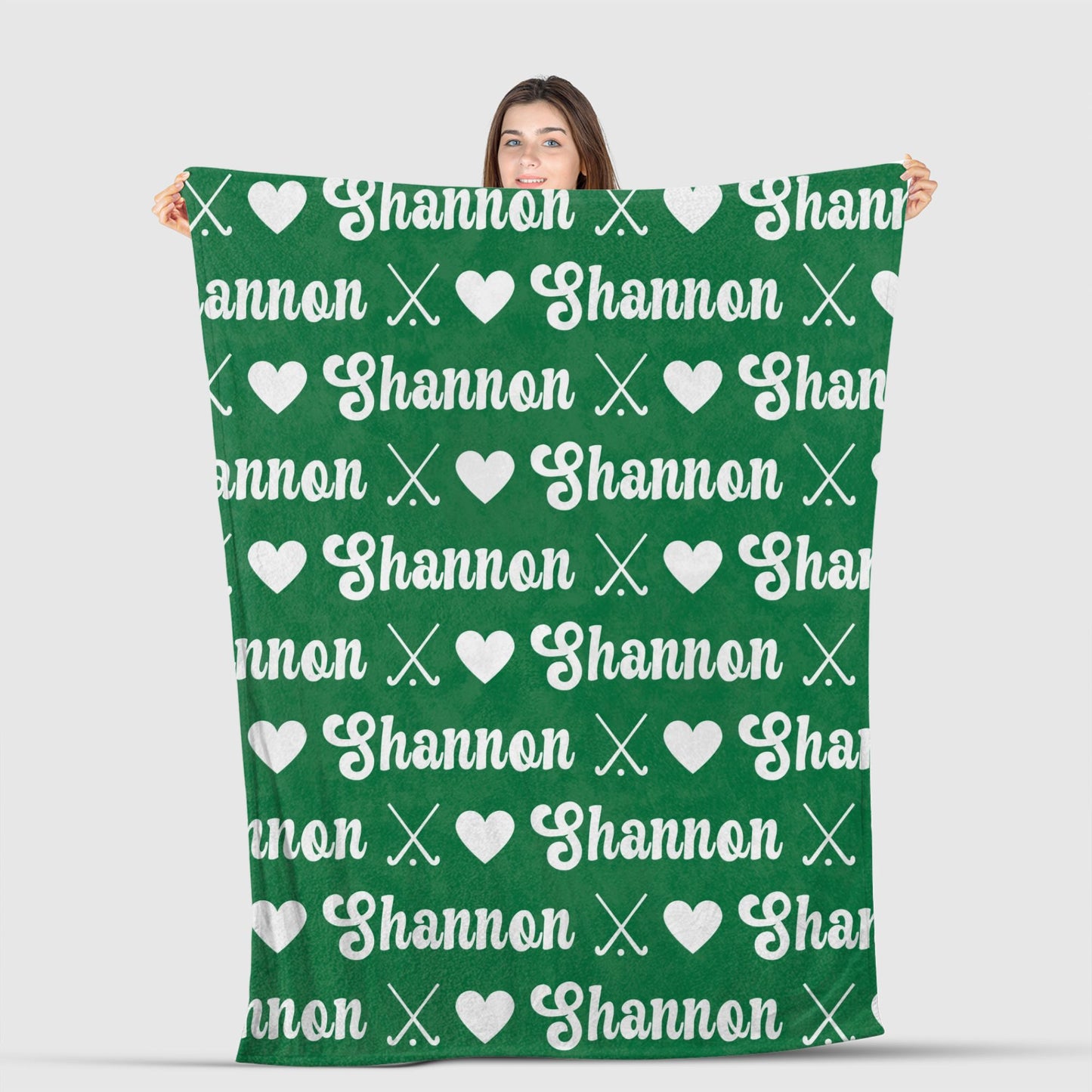 Personalized Field Hockey Blanket Field Hockey Gift with Custom Name