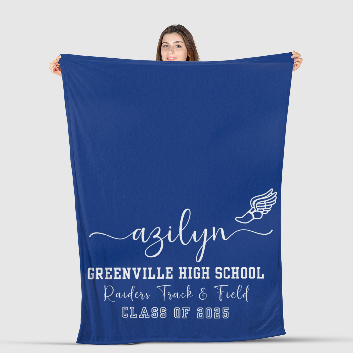Personalized Track Senior Gift Graduation Gift for Track and Field Custom Blanket Sweatshirt Blanket Track Gift Track Senior Night Banquet Gift for Track & Field Athlete