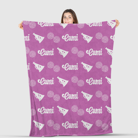 Cheer Blanket, Personalized Cheer Name Blanket, Cheerleader Gift, Custom Cheer Blanket, Cheerleader Name Gift for Cheerleader, Cheer Team