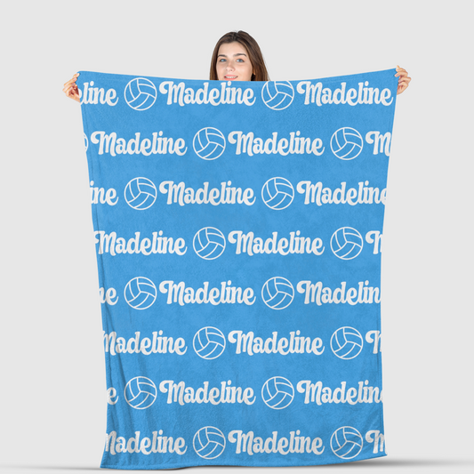 Volleyball Blanket Personalized Name Blanket Volleyball Gifts for Team Girls Volleyball Gifts for Teen Girls Personalized Blanket Gift