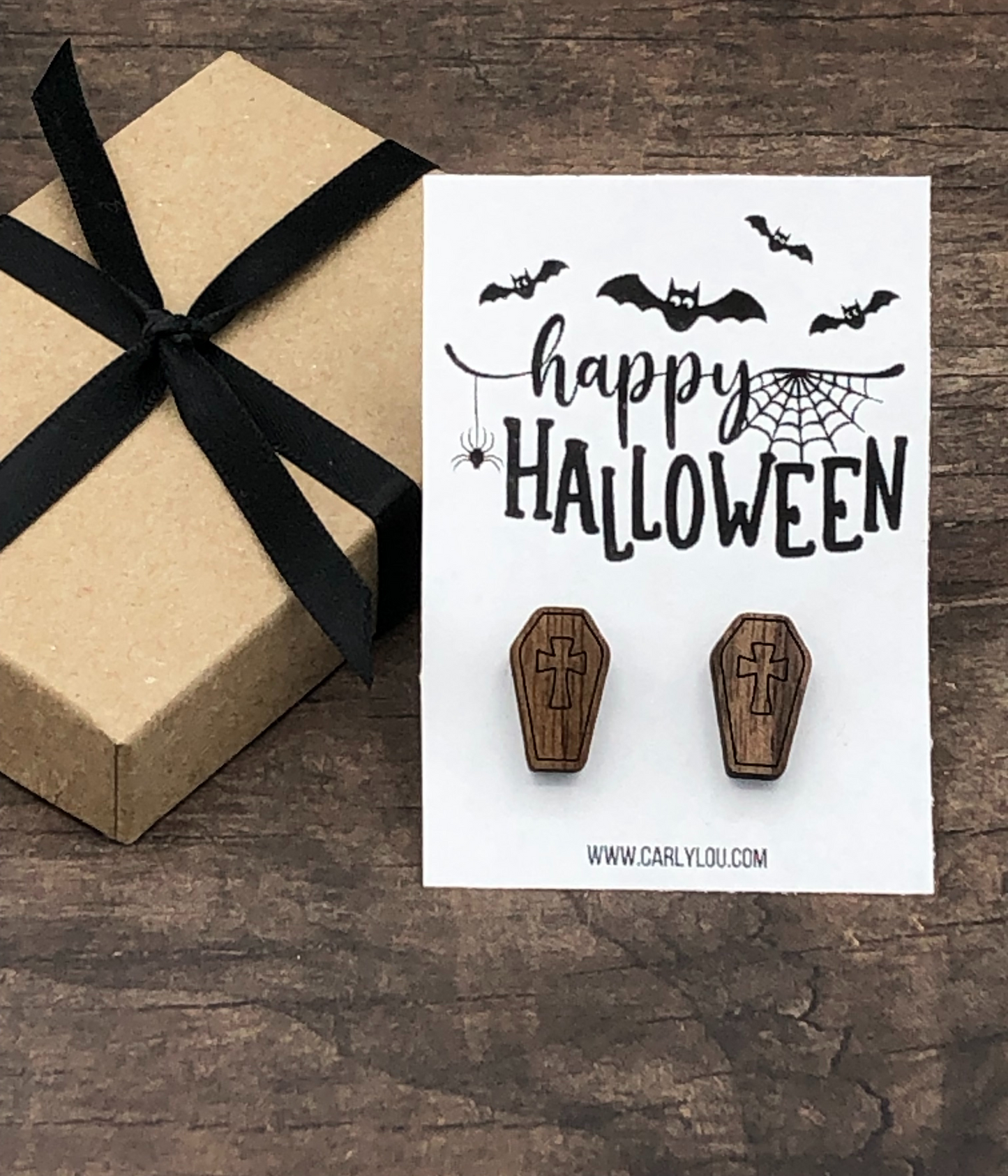 coffin earrings