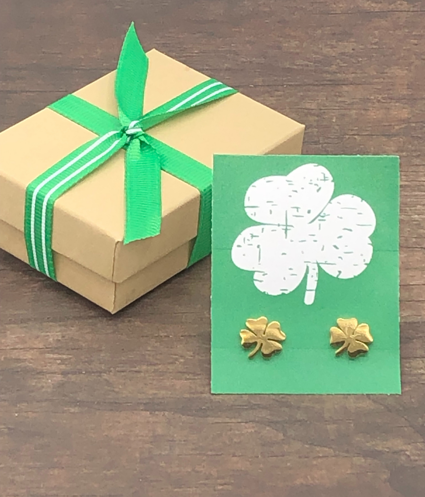 Stainless Steel Shamrock Earrings