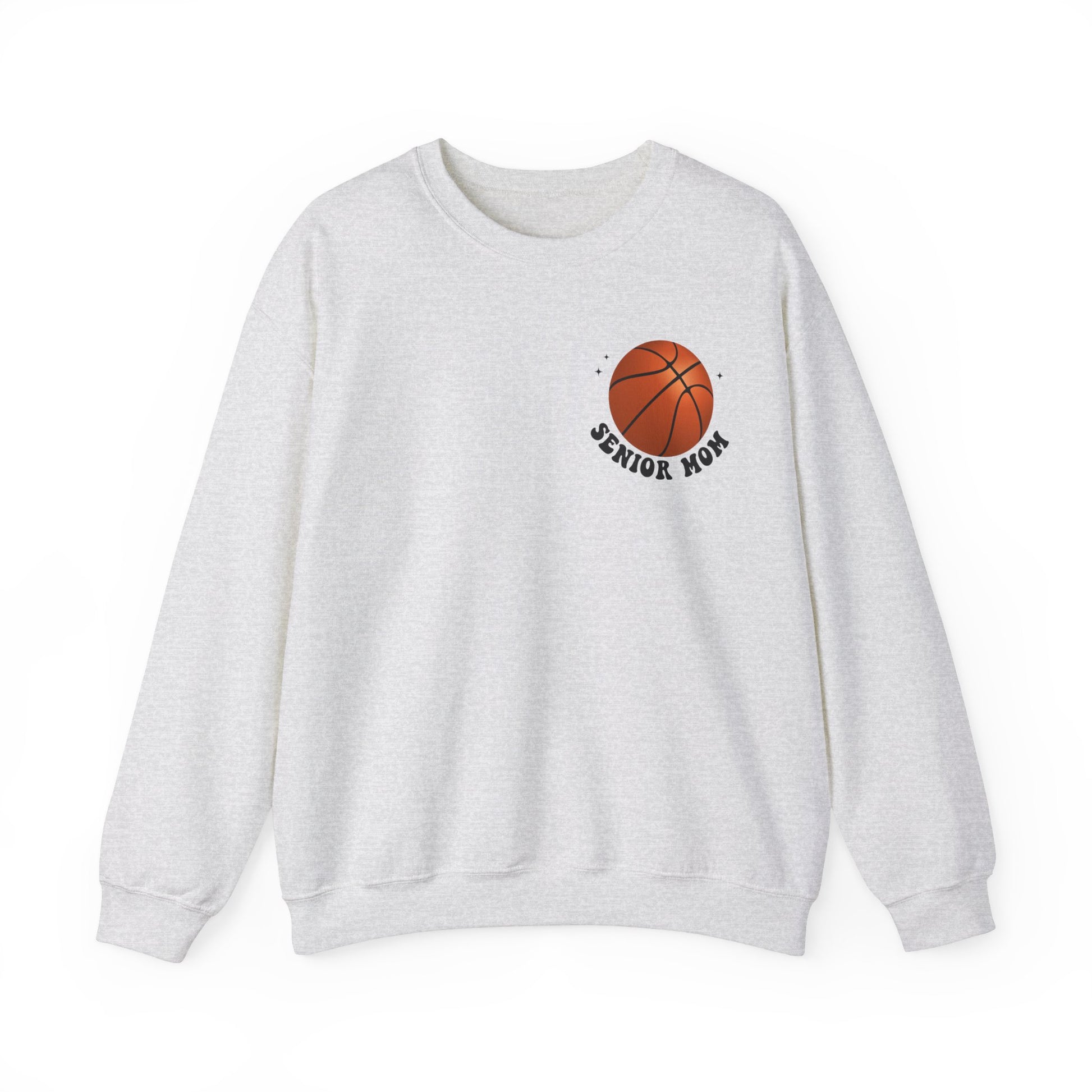 Senior Basketball Mom Era Sweatshirt shown in ash