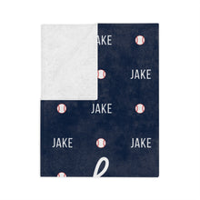 Load image into Gallery viewer, Custom Baseball Mom Blanket for Baseball Game Day
