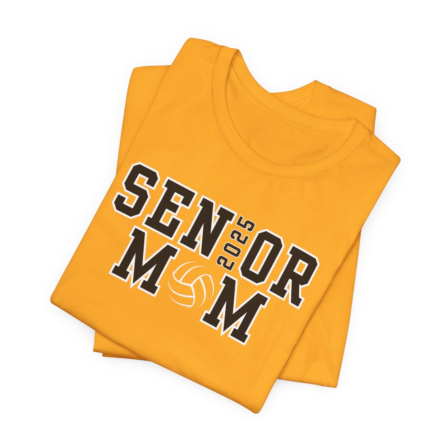 Custom Senior Volleyball Mom Shirt Name on Sleeve Volleyball Shirt Volleyball Dad Shirt Volleyball Gifts Matching Shirts Volleyball tshirt Volleyball Mom and Dad Shirts Volleyball tshirt family shown in gold