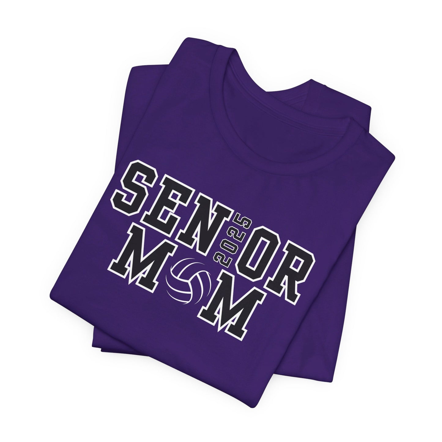 Custom Senior Volleyball Mom Shirt Name on Sleeve Volleyball Shirt Volleyball Dad Shirt Volleyball Gifts Matching Shirts Volleyball tshirt Volleyball Mom and Dad Shirts Volleyball tshirt family shown in purple