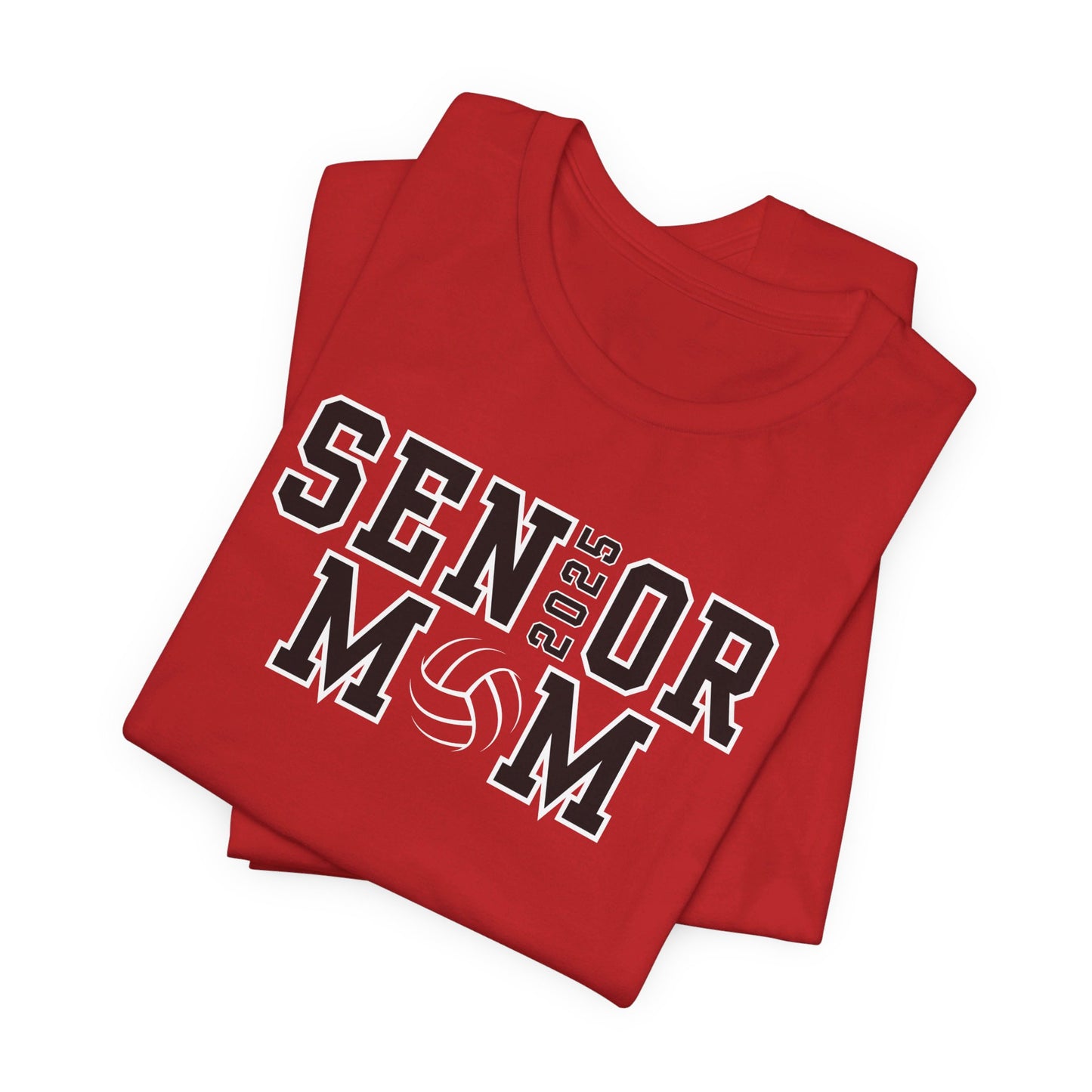 Custom Senior Volleyball Mom Shirt Name on Sleeve Volleyball Shirt Volleyball Dad Shirt Volleyball Gifts Matching Shirts Volleyball tshirt Volleyball Mom and Dad Shirts Volleyball tshirt family shown in red