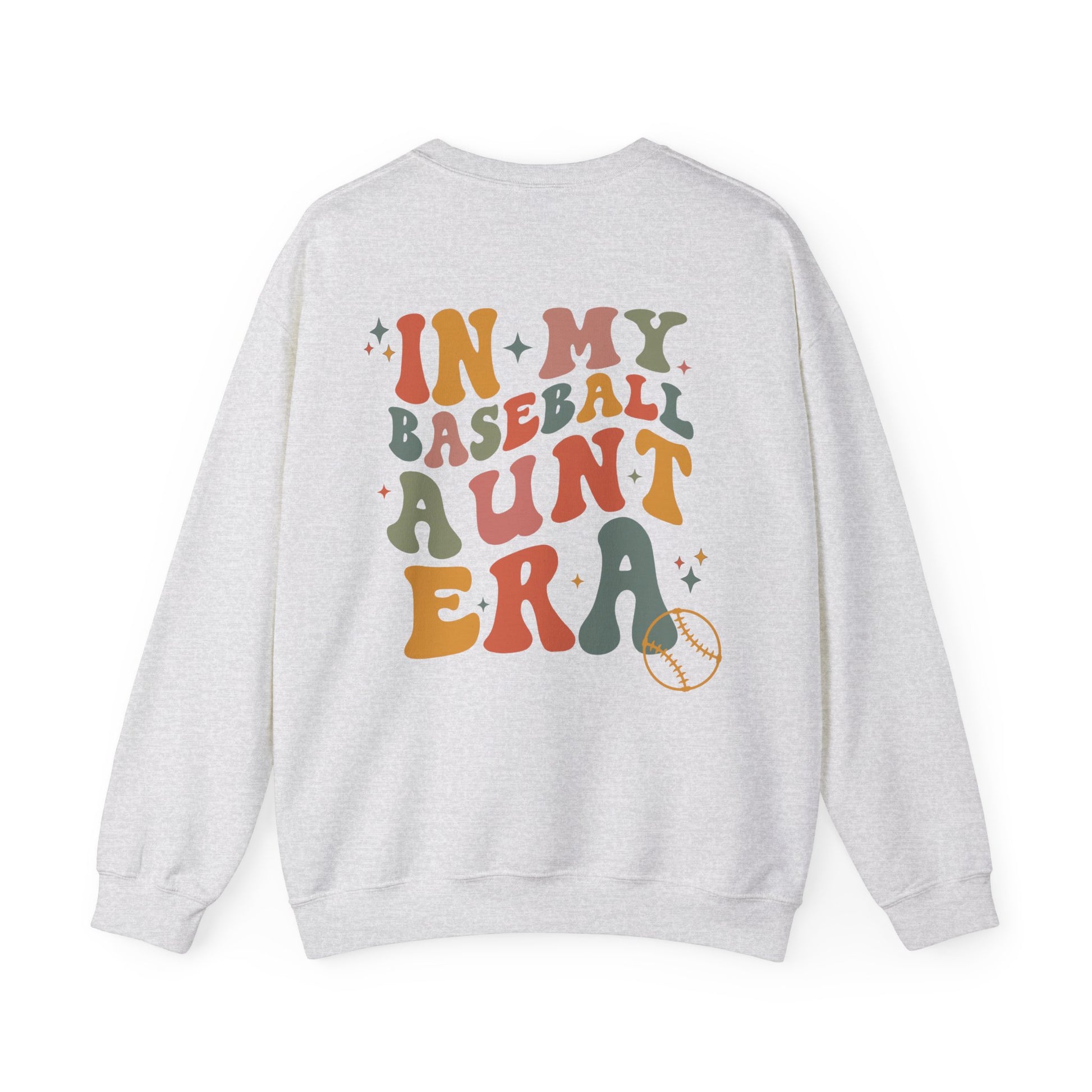 Aunt Baseball Sweatshirt, In My Baseball Aunt Era Game Day Shirt shown in ash