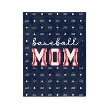 Load image into Gallery viewer, Custom Baseball Mom Blanket for Baseball Game Day
