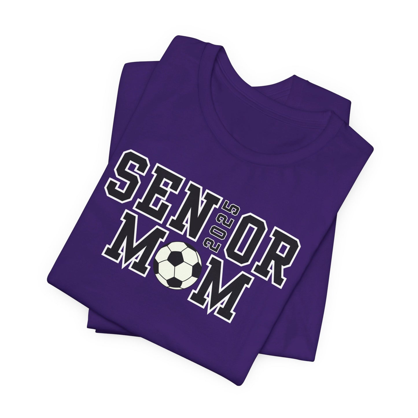 Senior Soccer Dad Shirt or Senior Soccer Mom Shirt with Custom Name on Sleeve