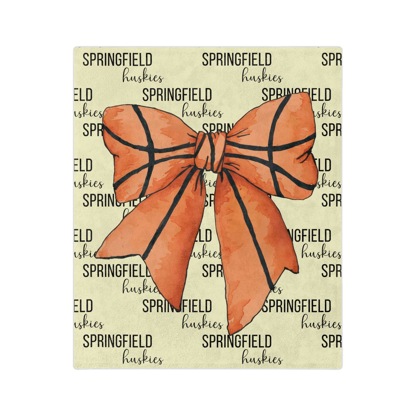 Personalized Basketball Blanket Custom Basketball Team Gift Coquette Bow Blanket with Personalized Team Name