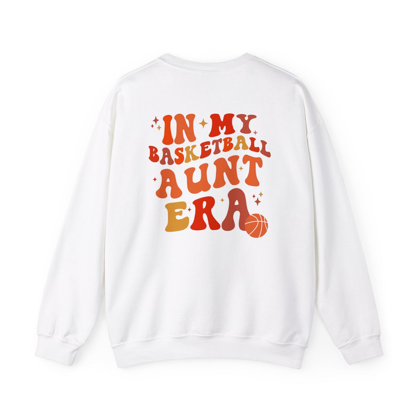 In My Basketball Aunt Era Shirt, Aunt Basketball Sweatshirt - Great Aunt Gift - shown in white