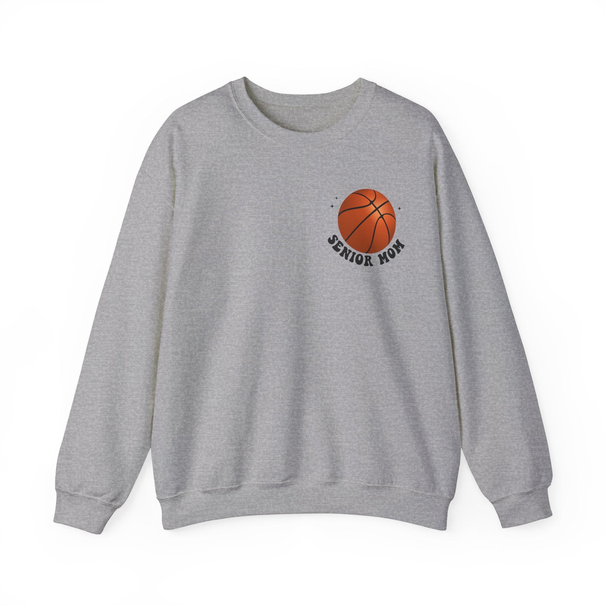 Senior Basketball Mom Era Sweatshirt shown in sport grey