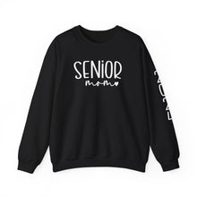 Load image into Gallery viewer, Senior Mom Sweatshirt, Senior Mom Shirt, Custom Sleeve Class of 2024, Senior Mom 2024 Graduation Shirt, Senior Mom Squad, Senior 2024 shown in black
