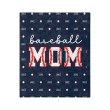 Load image into Gallery viewer, Custom Baseball Mom Blanket for Baseball Game Day
