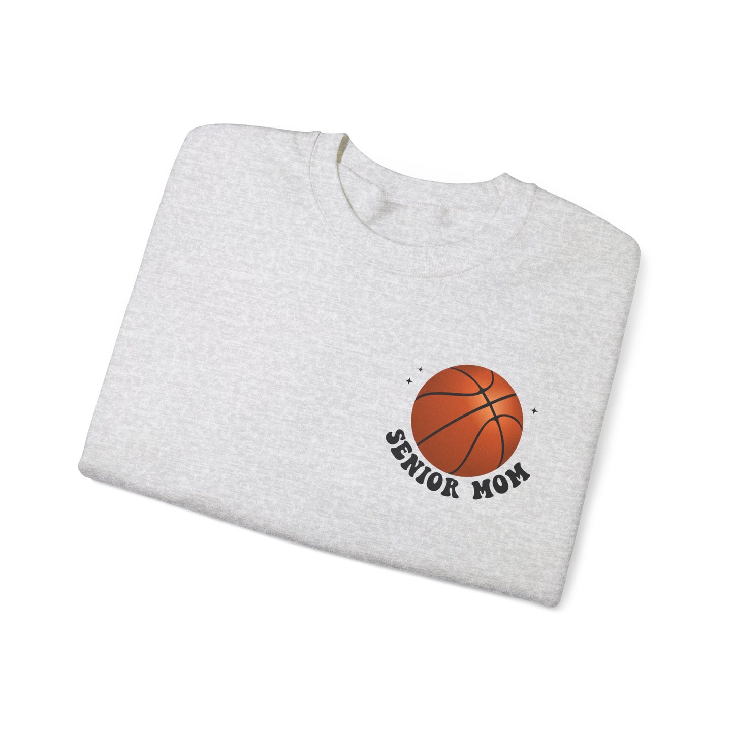 Senior Basketball Mom Era Sweatshirt shown in ash