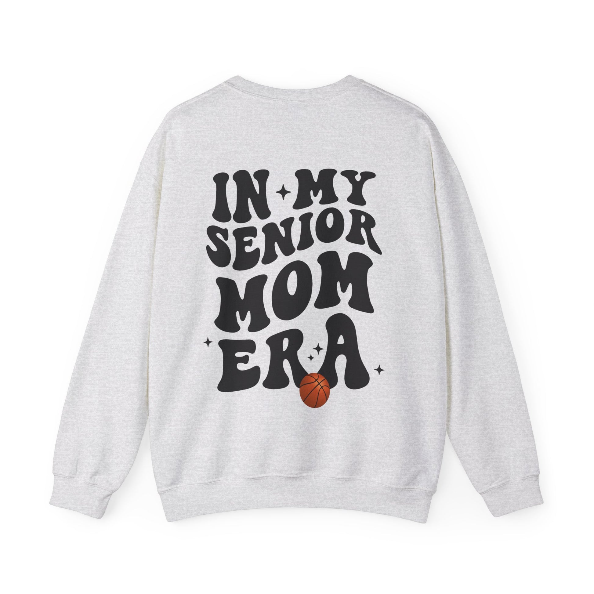 Senior Basketball Mom Era Sweatshirt shown in ash