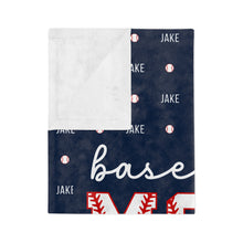 Load image into Gallery viewer, Custom Baseball Mom Blanket for Baseball Game Day
