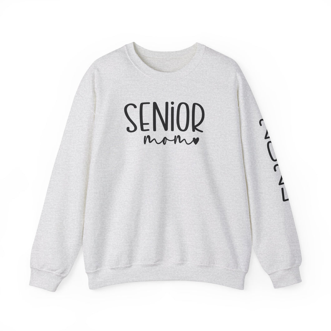 Senior Mom Sweatshirt, Senior Mom Shirt, Custom Sleeve Class of 2024, Senior Mom 2024 Graduation Shirt, Senior Mom Squad, Senior 2024 shown in ash