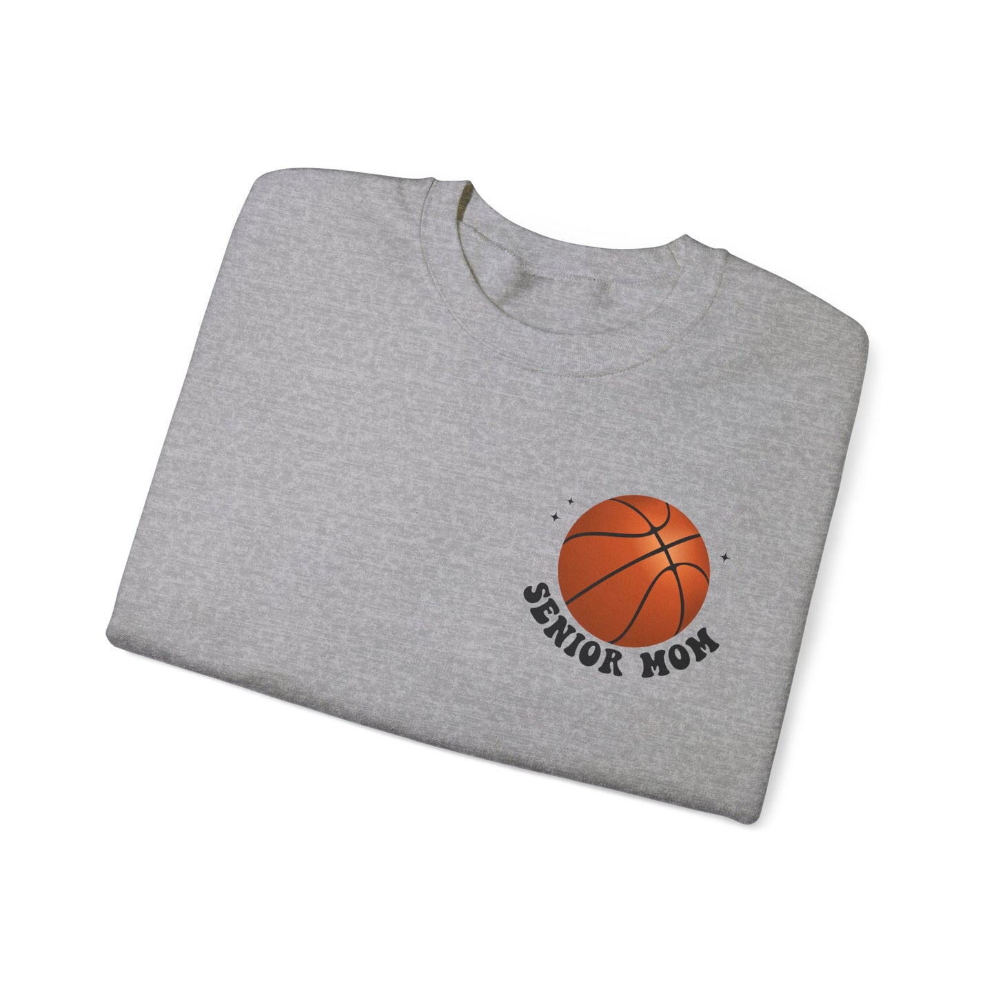 Senior Basketball Mom Era Sweatshirt shown in sport grey