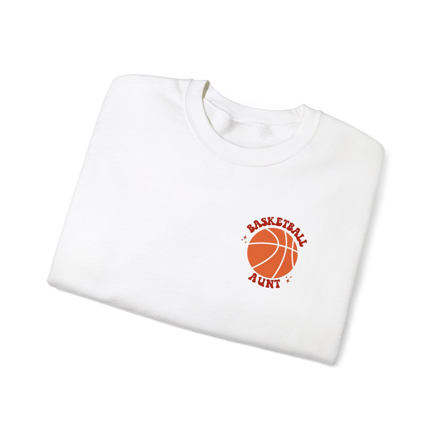 In My Basketball Aunt Era Shirt, Aunt Basketball Sweatshirt - Great Aunt Gift - shown in white