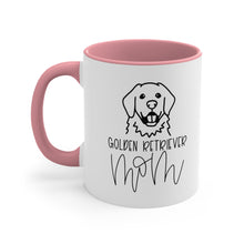 Load image into Gallery viewer, pink accent coffee mug - dog mom mug - golden retriever mom mug
