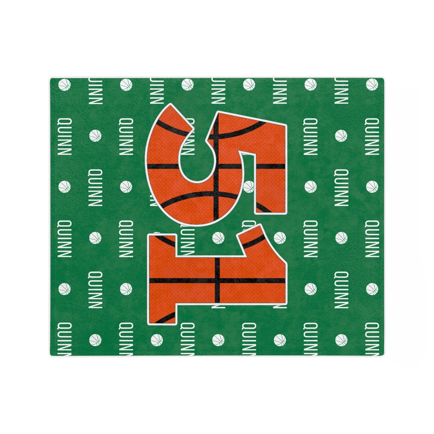 Basketball Blanket Customized with Name and Number