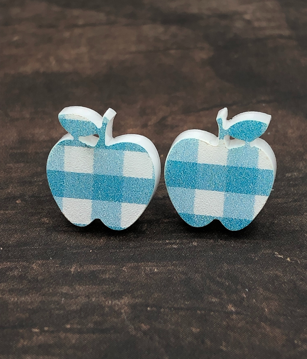 Teacher appreciation gift - apple earring choices- plaid apple earrings