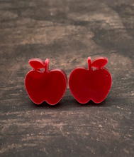 Load image into Gallery viewer, Teacher appreciation gift - apple earring choices - red apples
