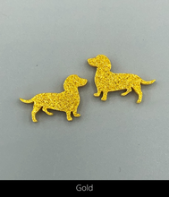 Load image into Gallery viewer, Dachshund Earrings Dachshund Lover Gift for Dachshund Dog Mom - Gold Dachshund
