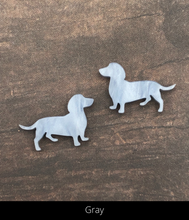 Load image into Gallery viewer, Dachshund Earrings Dachshund Lover Gift for Dachshund Dog Mom - Gray Dachshund - Blue Dachshund
