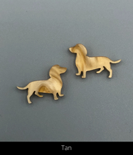 Load image into Gallery viewer, Dachshund Earrings Dachshund Lover Gift for Dachshund Dog Mom - Tan Dachshund - Cream Dachshund
