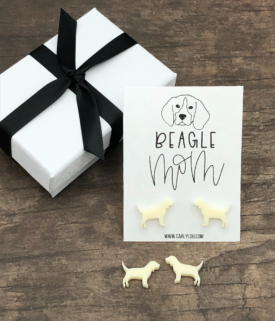 Beagle Mom Earrings - Beagle Dog Mom Gift