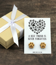 Load image into Gallery viewer, Pet Memorial Gifts - Dog Earrings - Paw Earrings - Dog Loss Gift
