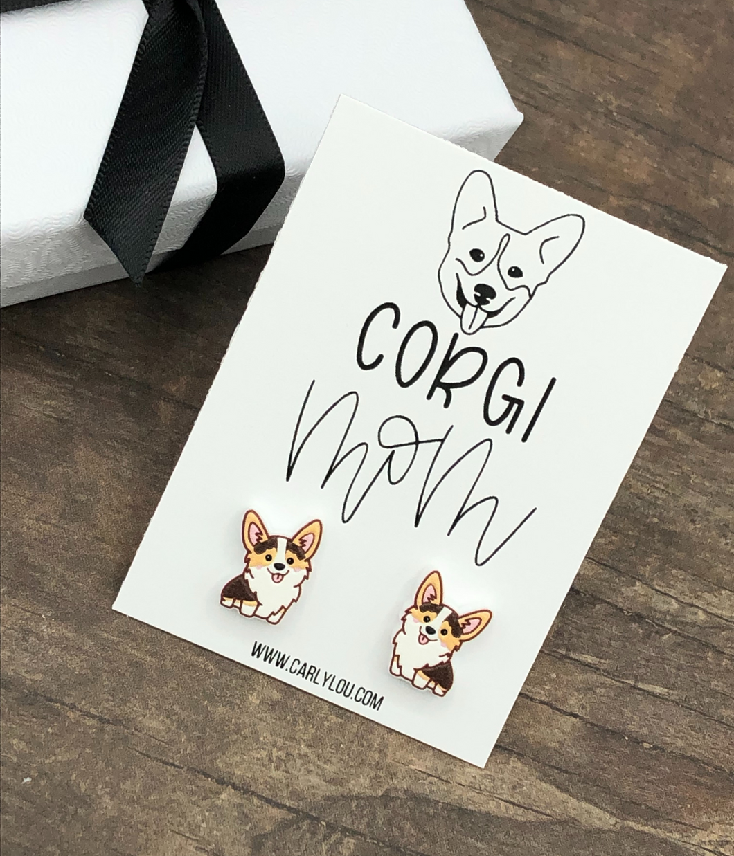 corgi mom earrings - dog mom earrings