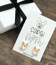 Load image into Gallery viewer, corgi mom earrings - dog mom earrings
