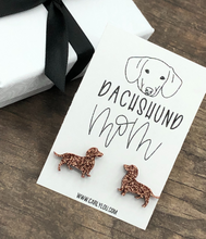 Load image into Gallery viewer, Dachshund Mom Earrings for Doxie Mom
