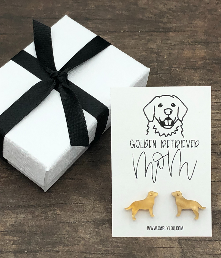 Golden Retriever Mom Earrings - Gift for Golden Retriever Owner - Golden Retriever Earrings - Dog Mom Earrings