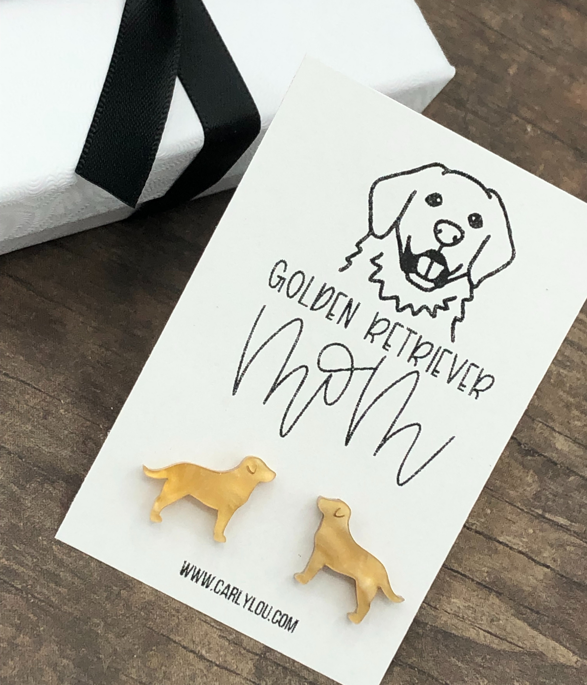 Golden Retriever Mom Earrings - Gift for Golden Retriever Owner - Golden Retriever Earrings - Dog Mom Earrings