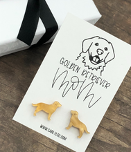 Load image into Gallery viewer, Golden Retriever Mom Earrings - Gift for Golden Retriever Owner - Golden Retriever Earrings - Dog Mom Earrings
