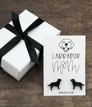 Load image into Gallery viewer, Labrador Mom Earrings - Black Labrador Earrings - Dog Mom
