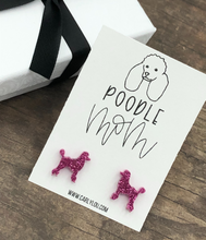 Load image into Gallery viewer, poodle earrings - poodle mom - dog mom earrings
