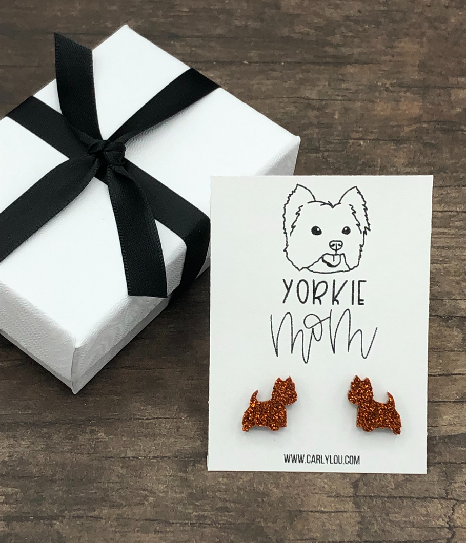 Yorkie Earrings for Yorkie Mom Dog Lover Gift