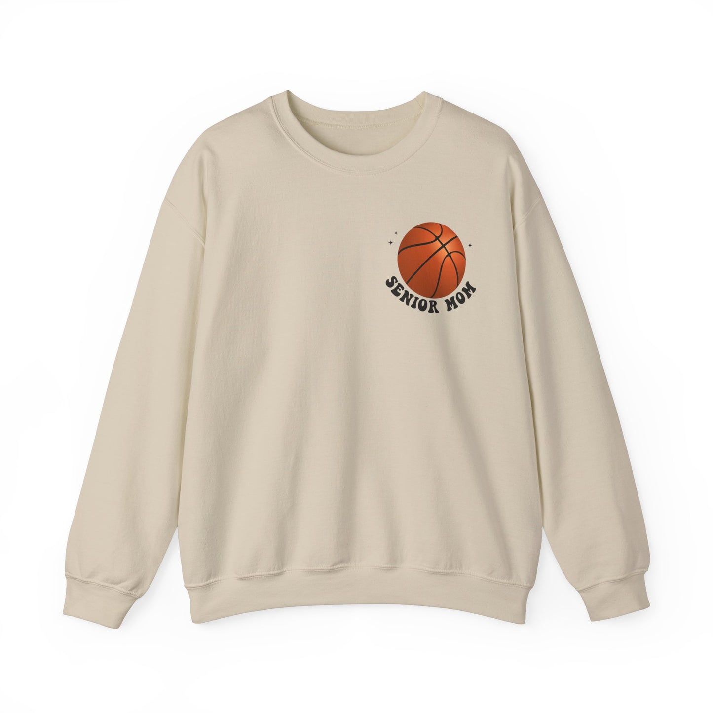 Senior Basketball Mom Era Sweatshirt shown in sand