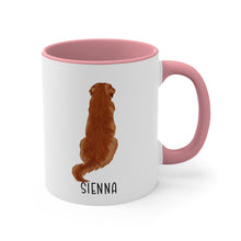 Load image into Gallery viewer, pink accent coffee mug - dog mom mug - golden retriever mom mug
